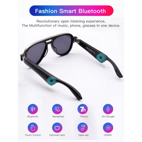 Design cheapest Dimming Switchable Remote Frame Smart Glasses BT Sunglasses New product Call and Listen to music