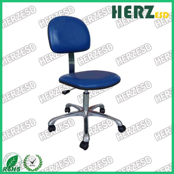ESD Fabric Antistatic Chair PU Leather Work Stool Adjustable Height