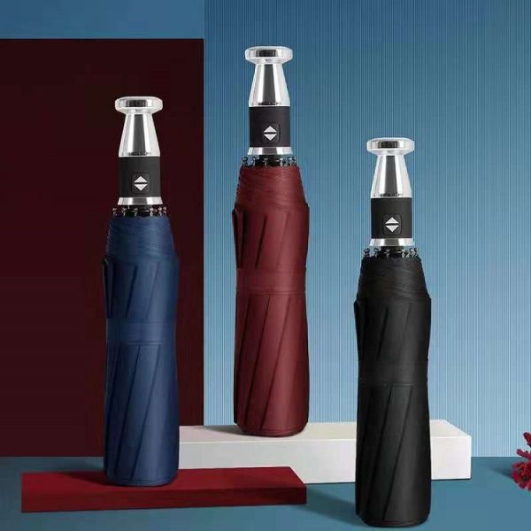 2023 All in 1 Function Custom Designer 3 Fold Windproof Rolls-Royce Handle Umbrella