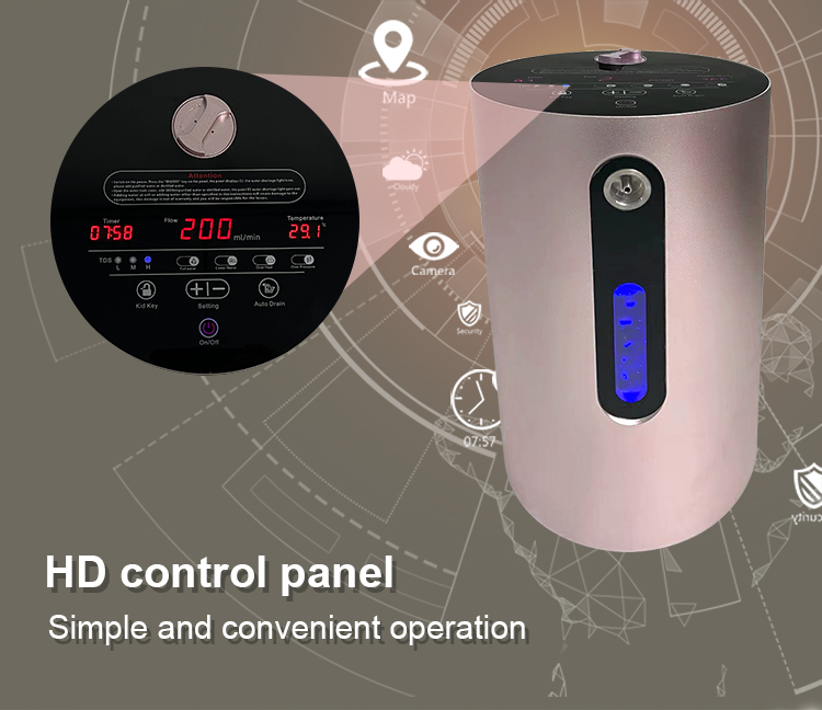 High Purity SPE/PEM Hydrogen Inhalation Machine Aluminium Alloy Shell