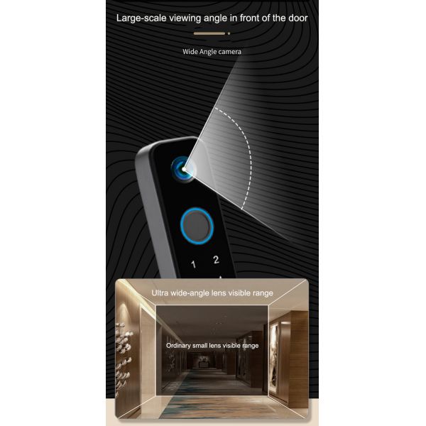 High Security S617MAX Tuya Wifi Peephole Smart Lock with Camera Password Fingerprint Password