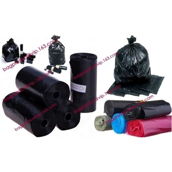 Heavy Duty Biodegradable drawtape, plastic drawstring heavy duty garbage trash roll bag,closure drawtape bag for garbage