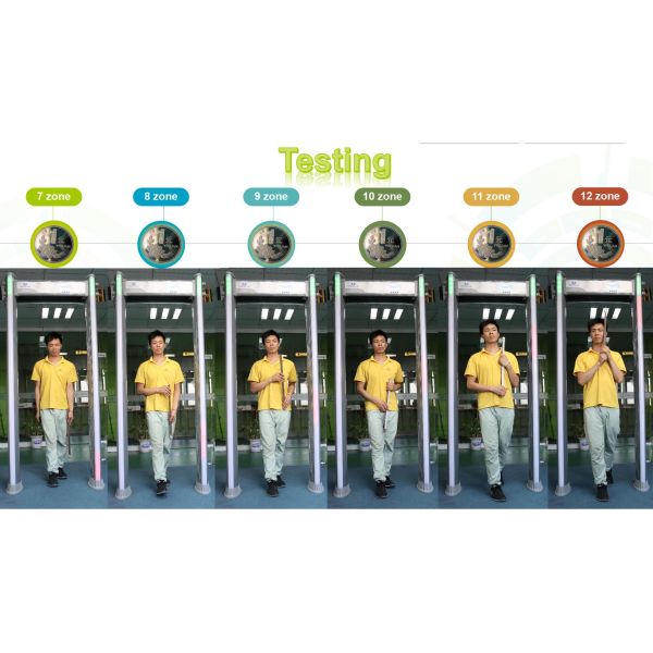 256 Sensitivity Airport Metal Detectors 6 / 12 / 18 Zones Anti Interference Function