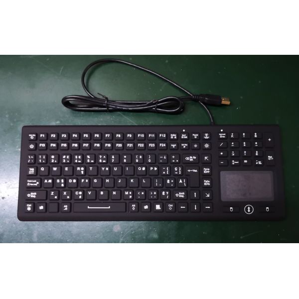 Mechanical Industrial Keyboard washable With Touchpad 24 Function Keys