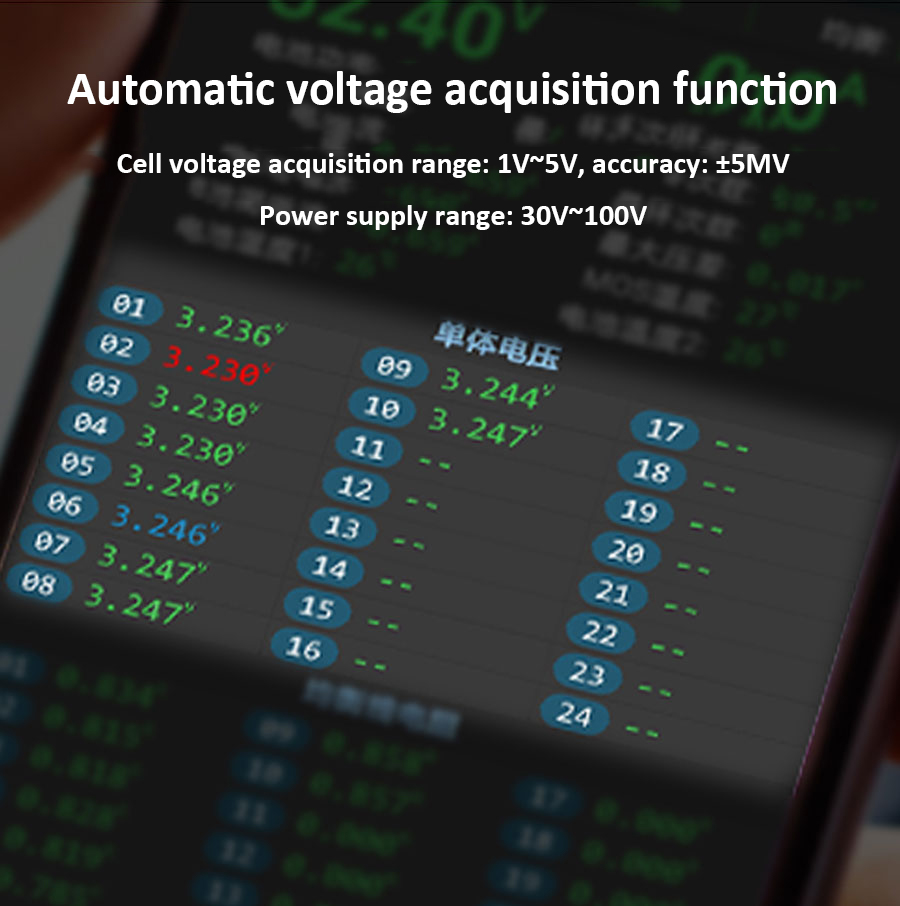 Bluetooth Active Battery Balancer 2A - 15A Smart Lithium Battery Equalizer 4S / 24S For LiFePO4 NMC LTO