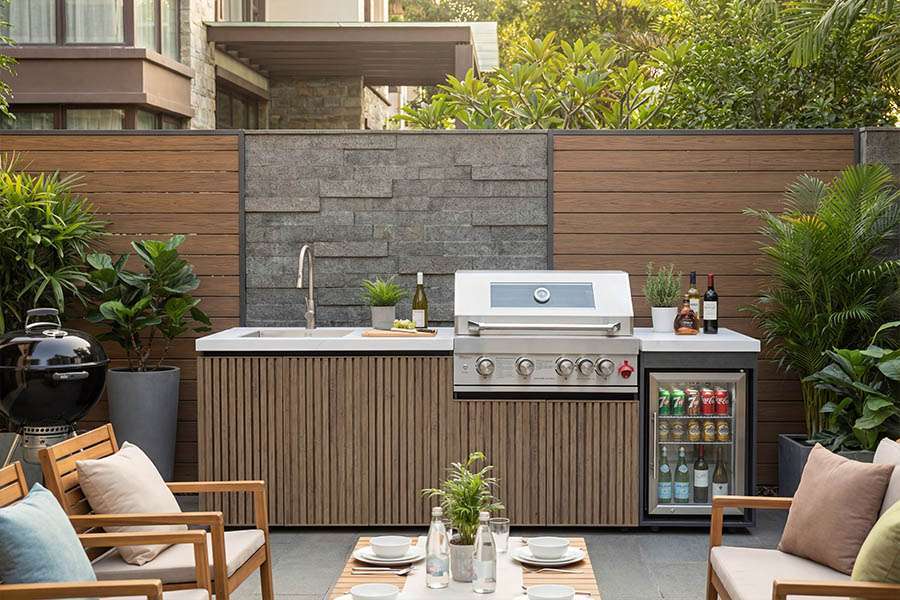 Zero Maintenance Outdoor Kitchen Set Modular Design Bbq Island Set