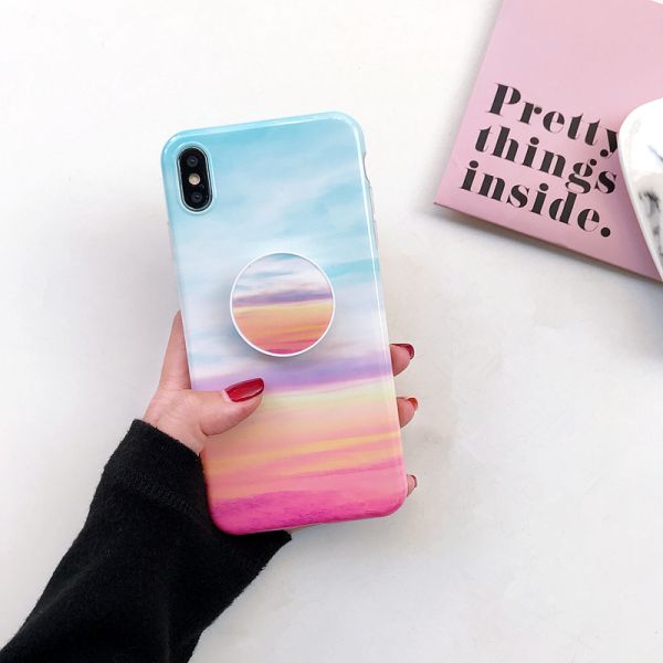 Iphone X(s) TPU mable case with holder, Iphone X(s) protective TPU case, Iphone X(s) accessories, Iphone X marble case