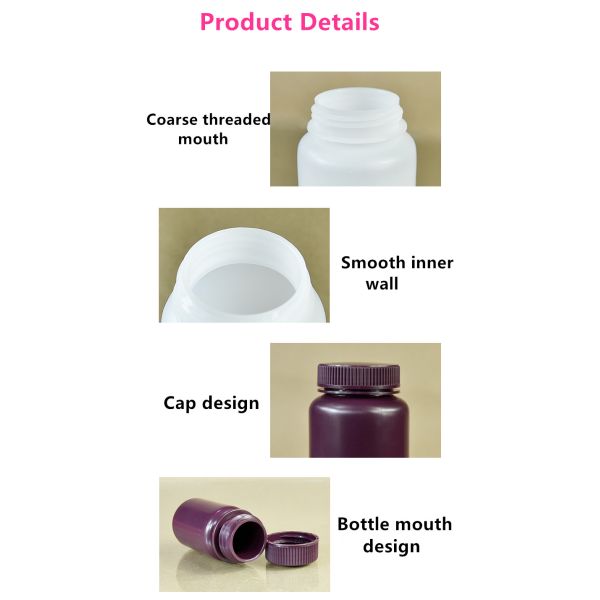 Translucent blank Plastic Medicine Bottles Empty Storage For Pharmacy Capsules And Liquids