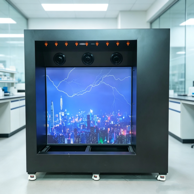 Storm Dynamic Performance Testing Equipment Kinetic Tempest Simulation Test Cabinet Simulate Cyclonic Rain Typhoon Tester