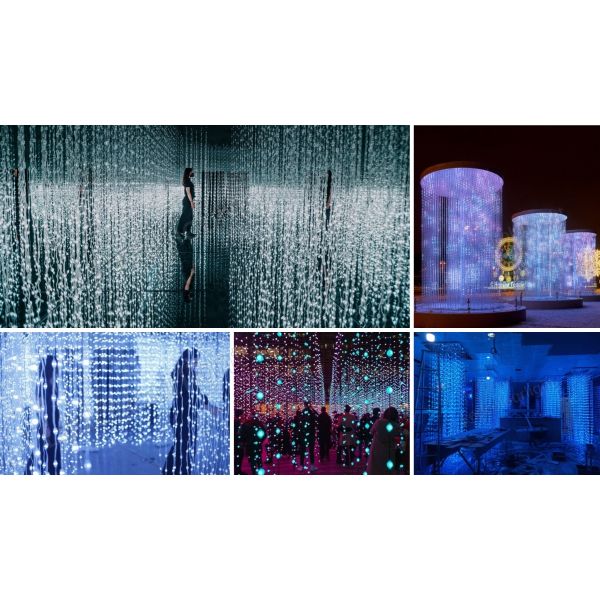 Wedding Party Garden Decorative String Lights DC12V LED Crystal Pixel String Lights