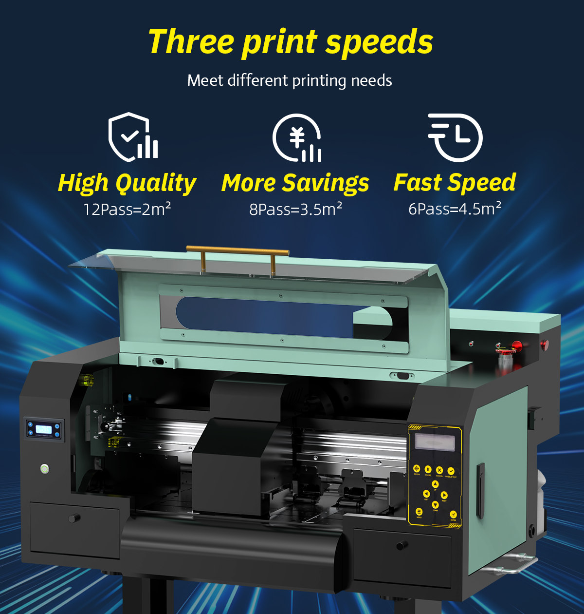 30cm Efficient DTF Printer for High Volume Orders 3.5m²/h Speed