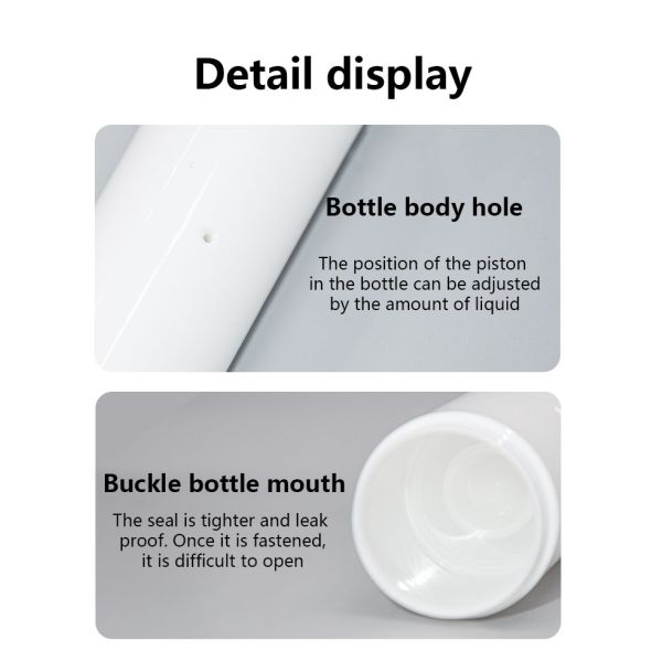 Round Shape PP Airless Bottle Double Ended 15ml 20ml