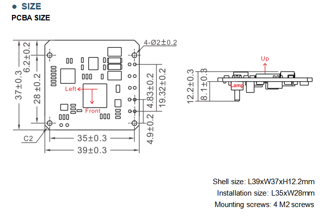 HDA436T High-Impact Dynamic Inclinometer front view