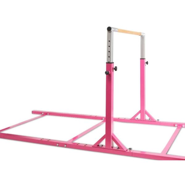 Double Horizontal Bars, Junior Gymnastic Training Parallel Bars W/11-Level 38-55" Adjustable Heights, 264lbs Capacity, I
