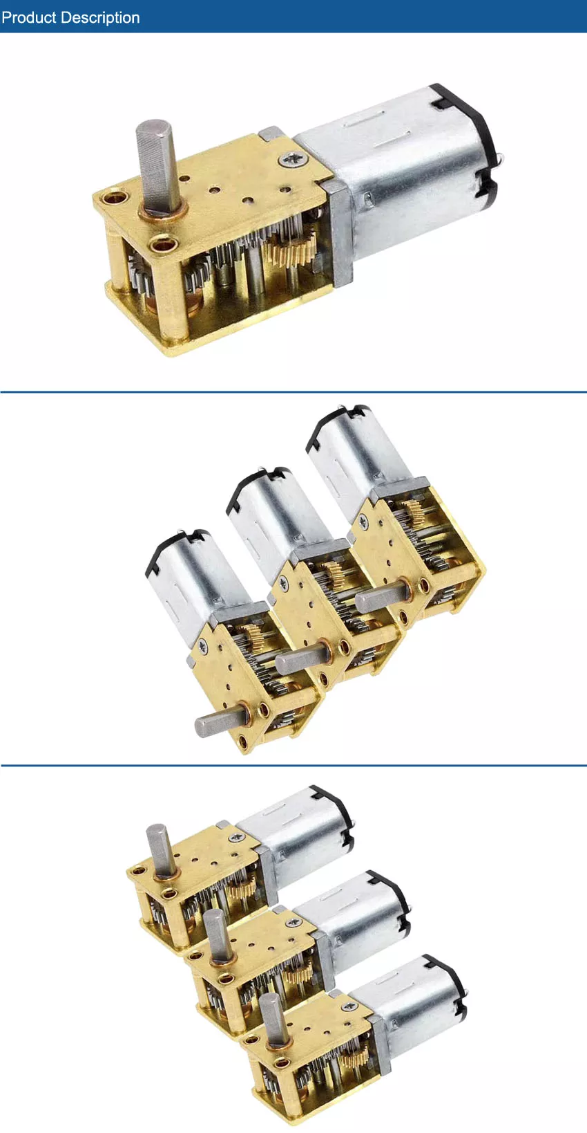 Hofon Motor 12mm large torque with Self-locking function DC Worm Gear Motor for Smart Lock