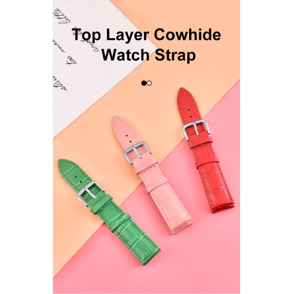 Premium Calfskin Watch Strap, Multiple Colors Available