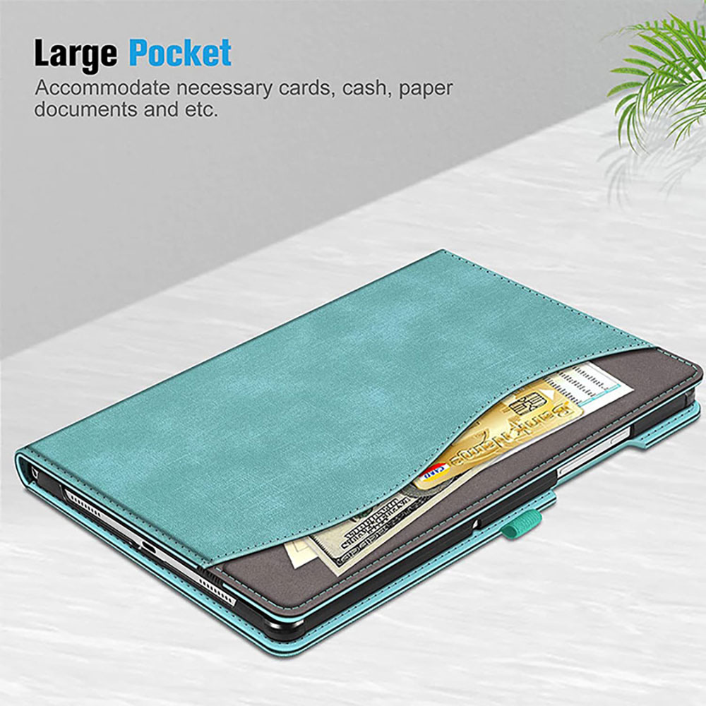 Laudtec Pbk248 Leather Tablet Case Multi-Angle Holder Simple Business Anti Scratch Fall Cover Luxury for Samsung Tab A9 Plus