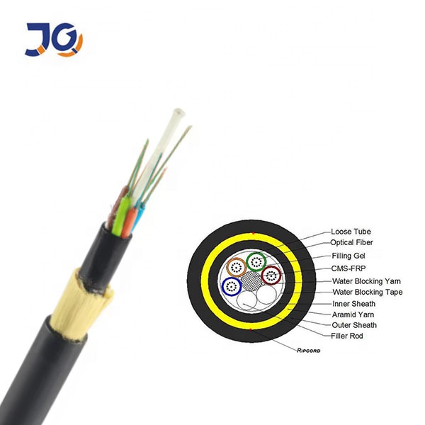 Overhead Fiber Optic Cable ADSS 48 Core Optical Fiber Cable