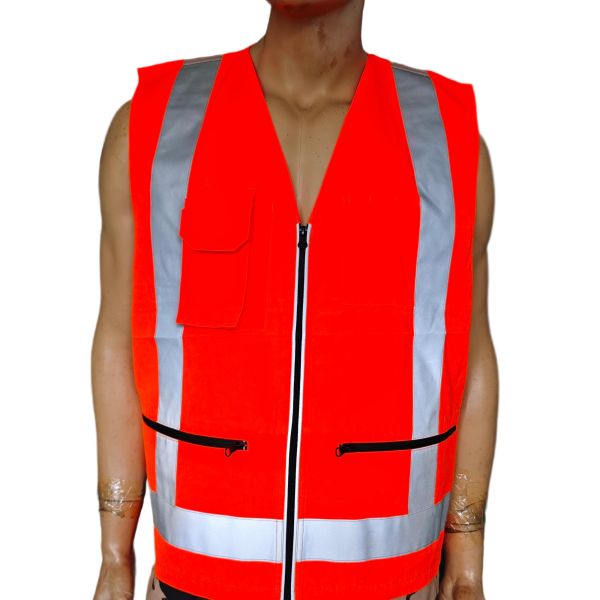 High Visibility Reflective Safety Vest Fluorescent Orange