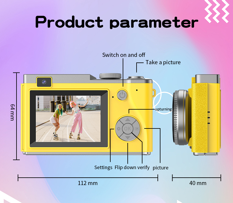 Entry-Level Portable Retro CCD Full HD Optical Zoom Double Image Stabilization High Cost Performance Ratio User Friendly Button