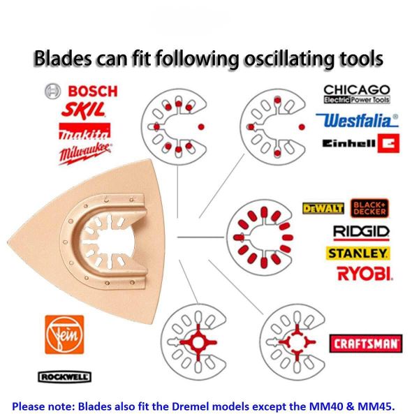 80mm Triangular Carbide Alloy Oscillating Multi Tool Diamond Blades