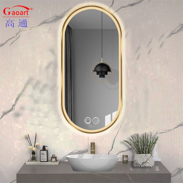 Customized Size Touch Function Bevelled Decor Mirror for Good Selling Small LED Salon