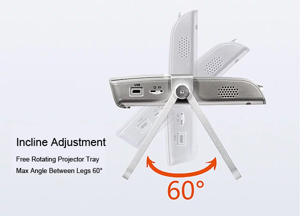 Minimalism mini pico portable projector bracket lift mount support universal rotating