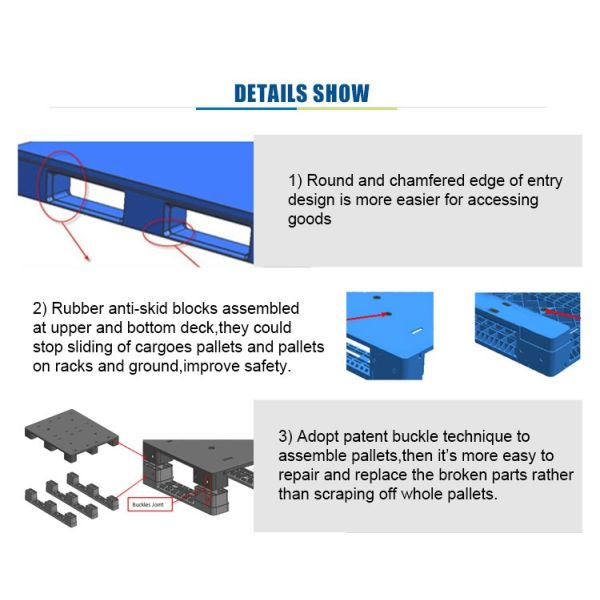 Certificated Durable Heavy Duty Plastic Pallet