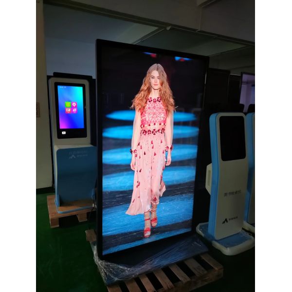 Touch Screen Digital Interactive Kiosk Full Screen Horizontal Indoor Totem