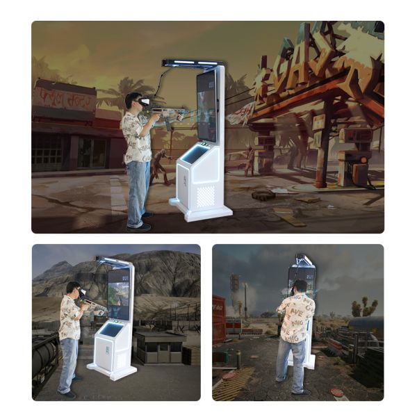 Indoor Sports Platform VR Battle Simulator Single Player 9D Gun Machine VR Headset for Shopping Mall