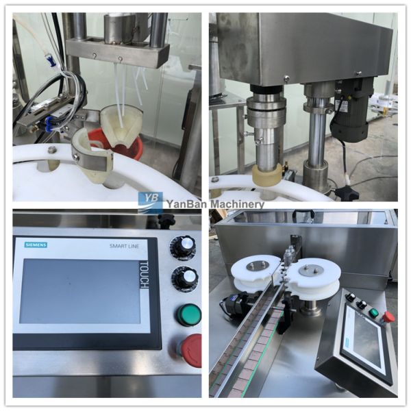 Pump Head Vial Filling Machine / 20ml - 200ml Perfume Bottling Machine