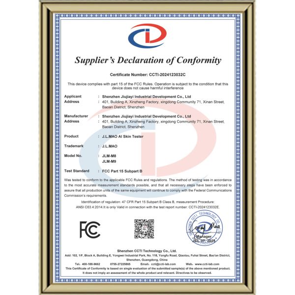 Facial Analyzer with Customizable Logo for Face Problematic Features Inspect JLM M8