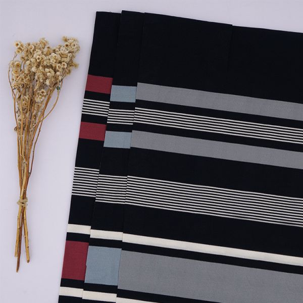 Customization Stiff Good Version Lenjing Modal ​Striped Material Fabric For Polo Shirt