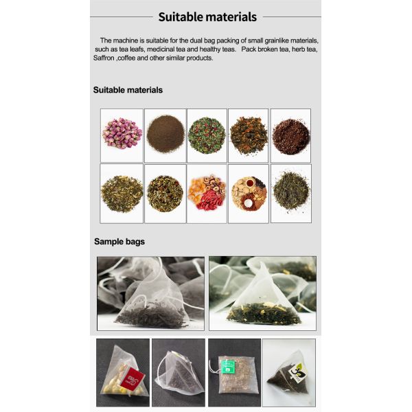 Wholesale Price Instant Automatic Environmental Material Triangle Square Bag Herbal Rose Tea Packing Making Filling Machine