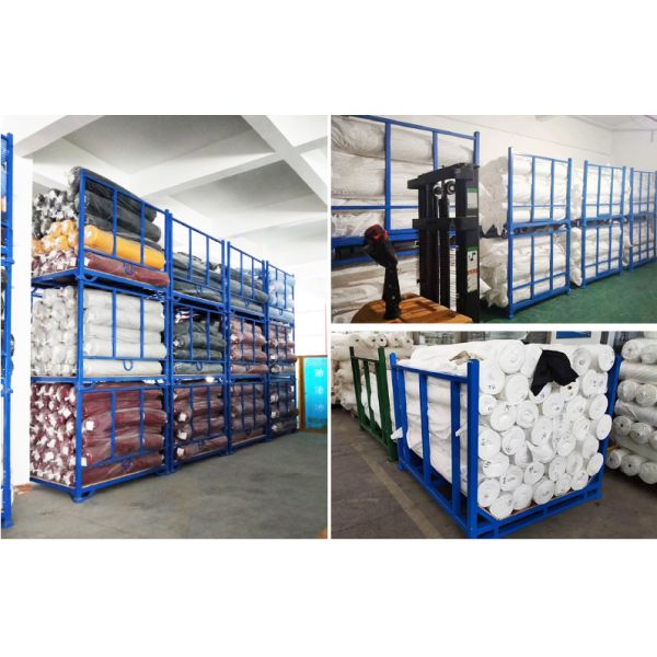 A19: Foldable Stacking rack Demountable Stacking rack for Canvas Textile Rolls Fabric Stackable Rack