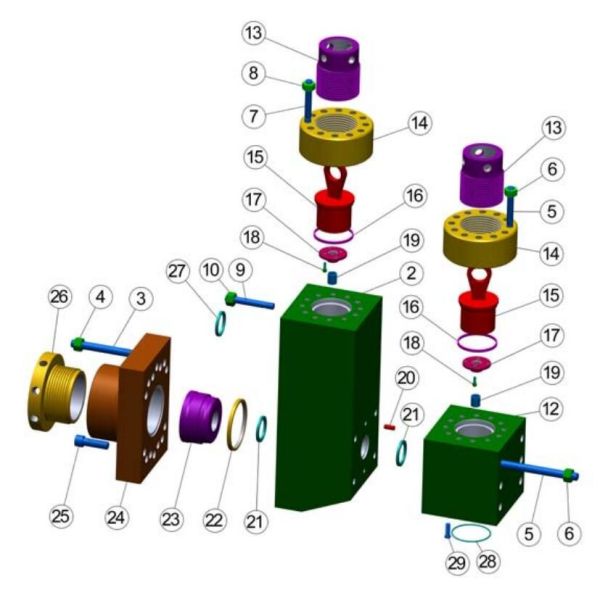 MUD PUMP VALVES HIGH TEMPERATURE, 4-WEB VALVE, 3-WEB VALVE, FULL OPEN VALVE, ROUGH NECK VALVE, DOUBLE ANGLE VALVE