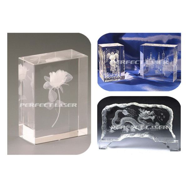 Non Touch Style 3d Laser Engraving System Transparent Material Application