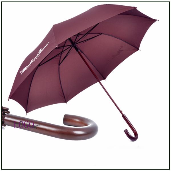 Fully-automatic Sunscreen Long Handle Golf Umbrella with Bent Hook and Customized LOGO