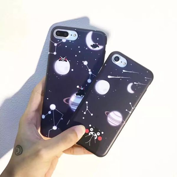 IMD Black Bright Interstellar Crossing Image Back Cover Cell Phone Case For iPhone 7 6s Plus