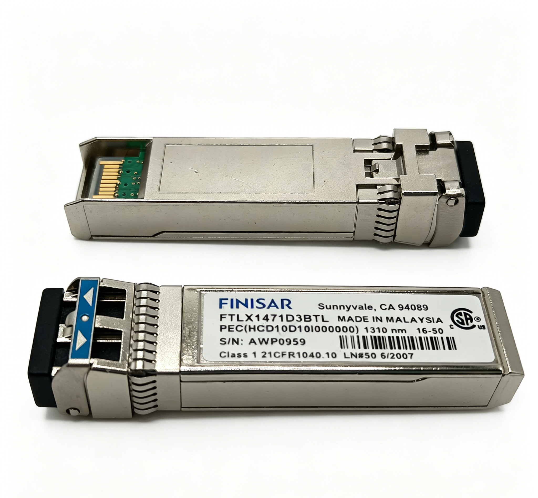 Finisar 10GBASE-LR SFP+ Optical Transceiver With LC Duplex Interface