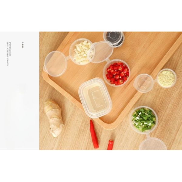 Transparent Plastic Cup for Sealing Sauce Customized Request Accepted Simple Design