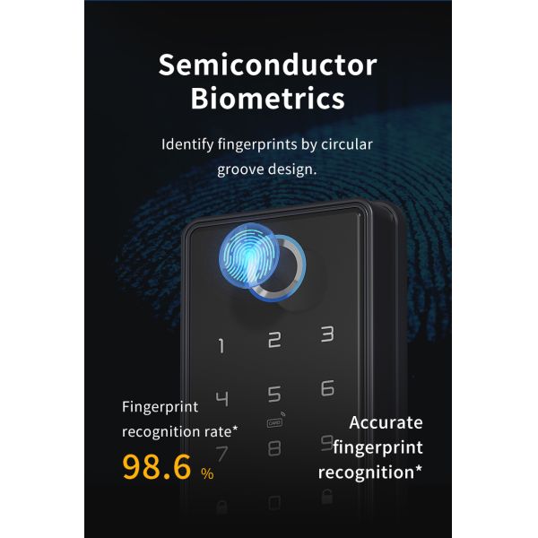 Code APP Fingerprint Unlock Security Biometrics Door Lock with Time-Limited Passcode