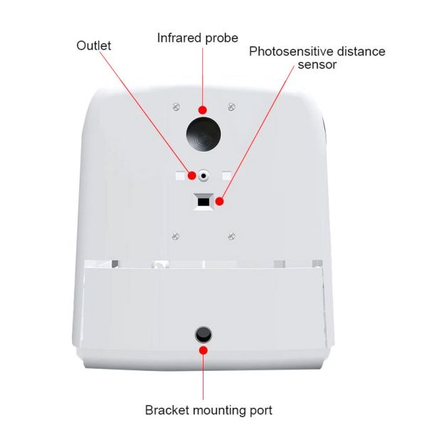 Wall Mount 1000ML Automatic Soap Dispenser With Temperature Measuring Scanner