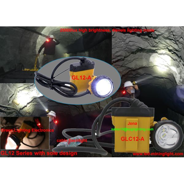Explosion Proof Rechargeable Led Headlamp 25000 Lux With Security Cable Flashlight