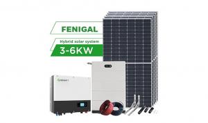 Quality One Stop Solutions Solar Panel Power System 3KW 6KW Complete Hybrid Set for sale