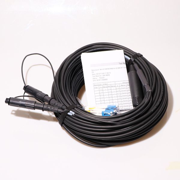 12/24F 30m Optitap H Connector MPO To LC Patch Cable