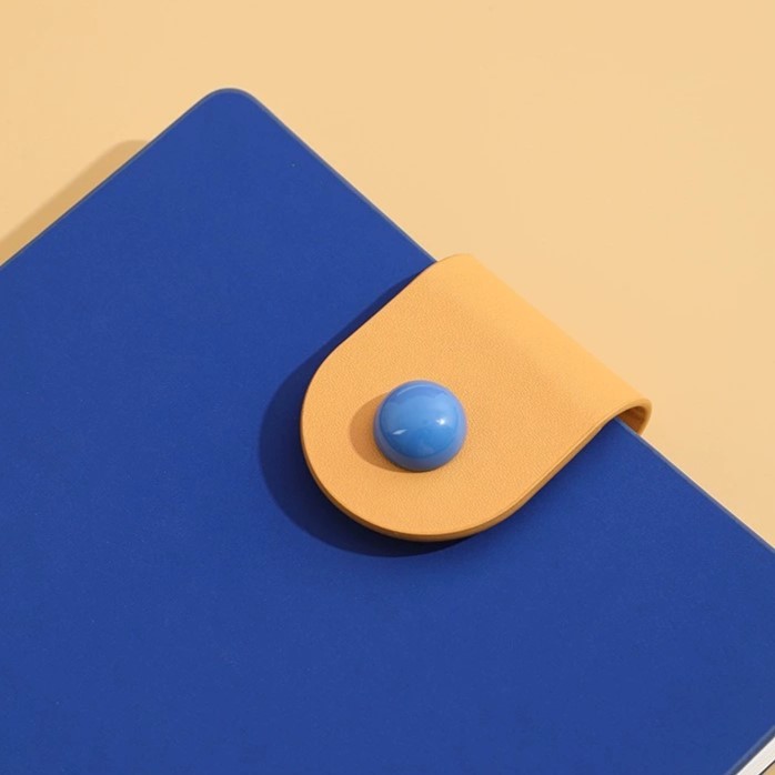 Discbound Notebook With Button Closure And Removable Plastic Rings For Office