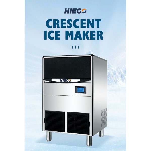 150lb Crescent Ice Machine Ice , Cube Commercial Ice Maker With Bin 70lb