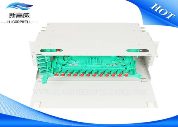 Buy LC FTTH Optical Termination Panel , 12 24 48 96 Port ODF Fiber Optic Termination Box at wholesale prices