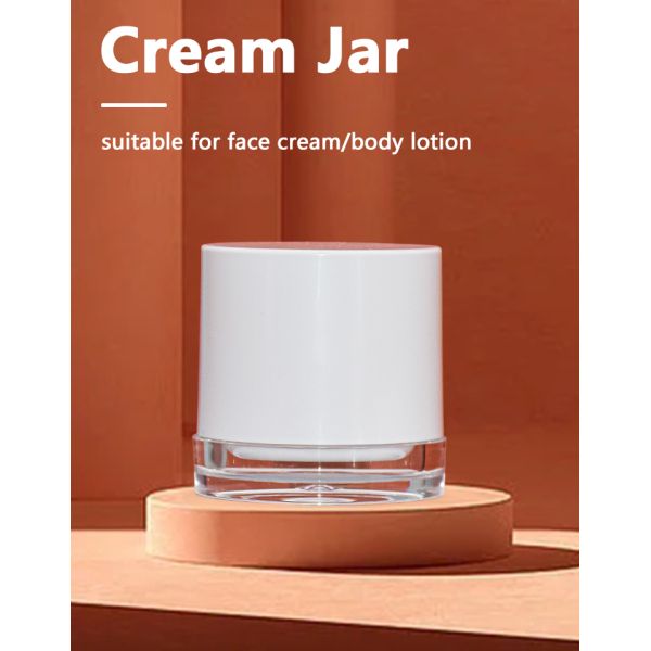 Recyclable Material Face Cream Jar Full Electroplating Process 50g